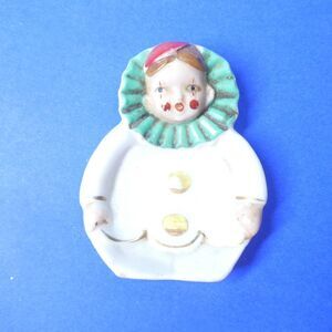 Clown Teabag Spoon Rest Vintage Japan Porcelain MCM